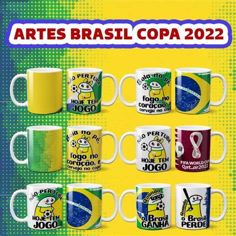 Arte Caneca Brasil Flork Copa Catar 2022 50 Arquivos Png Elo7