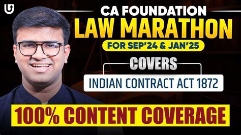 Ca Foundation Law Indian Contract Act One Shot Revision Ca