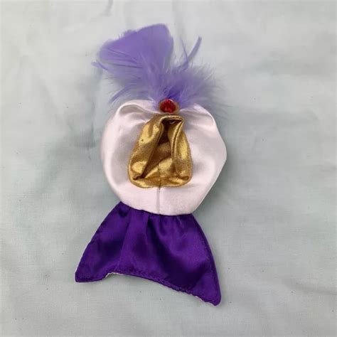 Mattel Disney Doll Clothes Hat Aladdin Prince Ali White Gold And Purple Only 1990s £1495