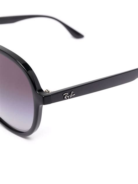 Ray Ban Rb4376 Aviator Frame Sunglasses Black Farfetch