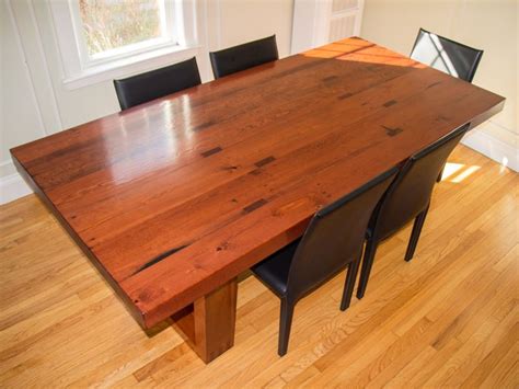 Hand Crafted Reclaimed Heart Pine Dining Table By Cadolino Custom Woodworking Llc