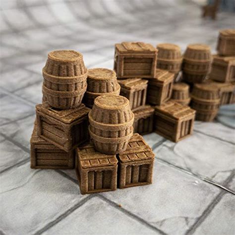 Storeroom Crates And Barrels Set 28mm Fantasy Gaming Terrain Pricepulse