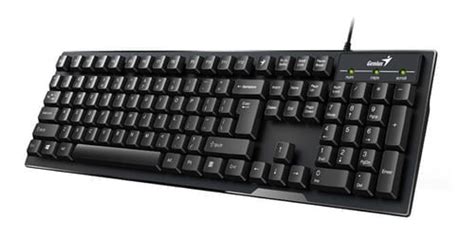 Teclado Genius Kb Usb Para Pc Calm Black Teclas Concavas