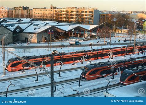 Baltic Station And Station Market At Winter Tallinn Estonia Editorial