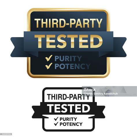 Thirdparty Tested Badge Purity And Potency Stock Illustration Download Image Now 3rd Base