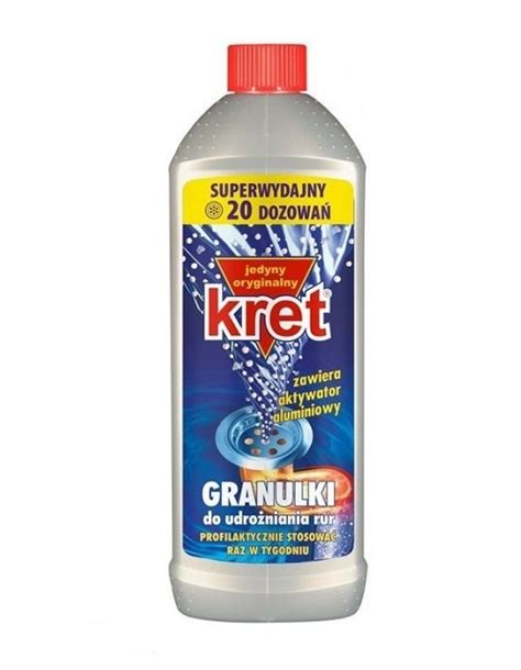 Kret Granulki 800g do udrożniania rur 13187359379 Allegro pl