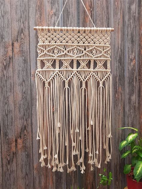 Makramee Wandbehang Boho Makramee Wand Gobelin Makramee Etsy De