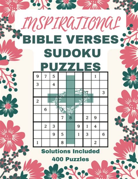 Inspirational Bible Verses Sudoku Puzzles: 400 Medium to Hard Sudoku For Adults | Solutions ...