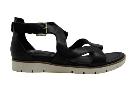 Sofft Womens Malana Leather Open Toe Casual Strappy Sandals Black Size 85 Goy Ebay