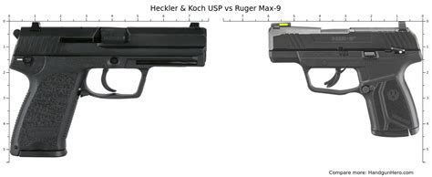 Heckler And Koch Usp Vs Ruger Max 9 Vs Sig Sauer P365 Xmacro Tacops Size