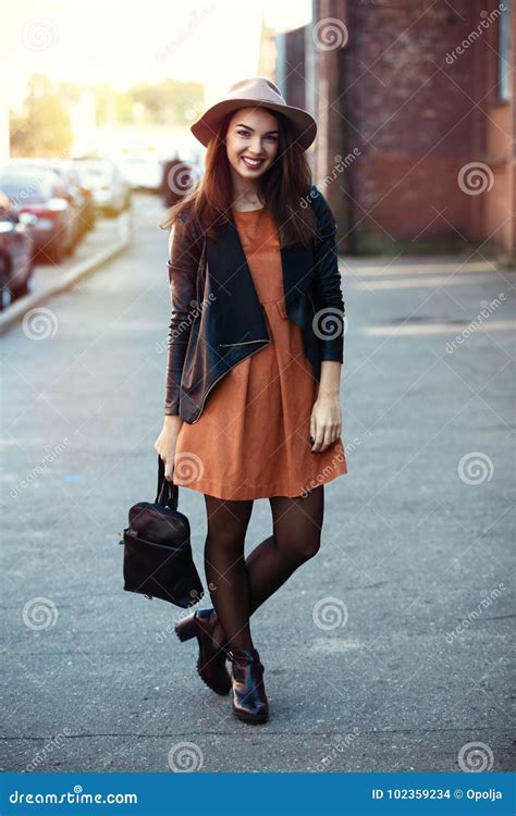 Close Up Fashion Woman Portrait Of Young Pretty Trendy Girl Posing At