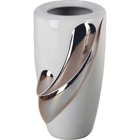 Vase Fun Raire Life Platine X Cm En Porcelaine Blanche Avec