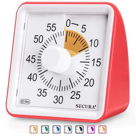 Secura 60-Minute Visual Timer, Classroom Timer, Countdown Timer for ...