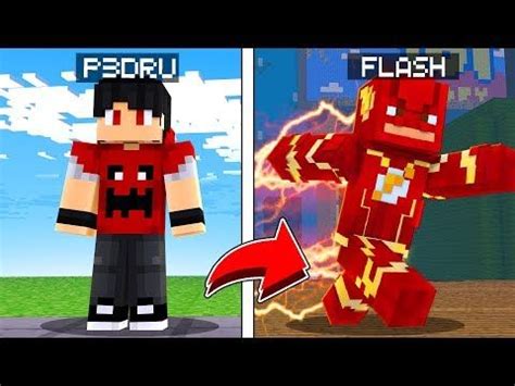 COMO VIRAR O FLASH NO MINECRAFT Super Velocidade P3DRU