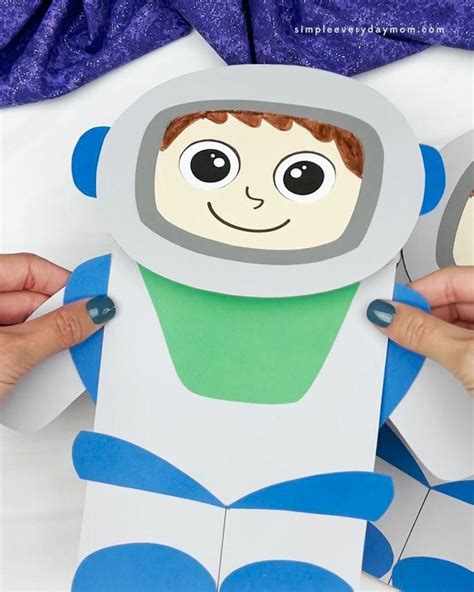 Astronaut Paper Bag Puppet Craft Free Template Artofit