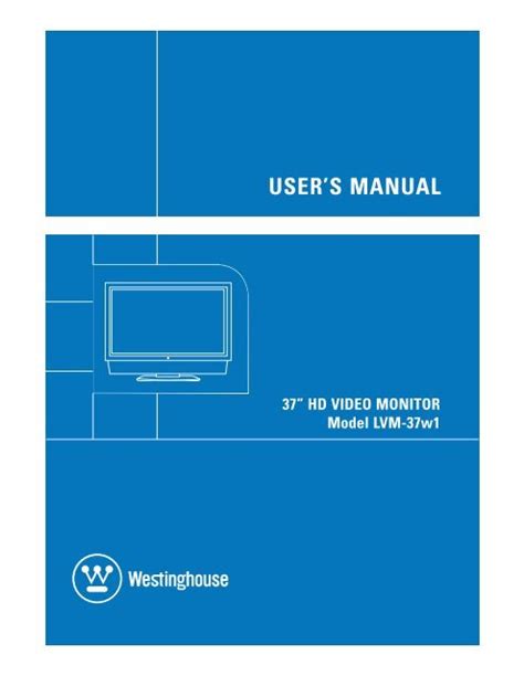 37 HD VIDEO MONITOR Model LVM 37w1