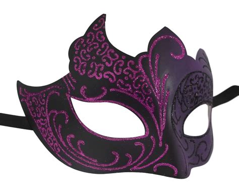 Black And Purple Masquerade Mask