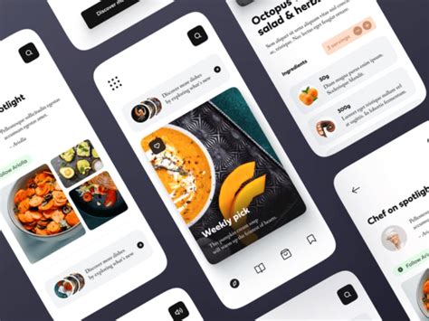 Food Recipe App UI Design - Freebiesbug