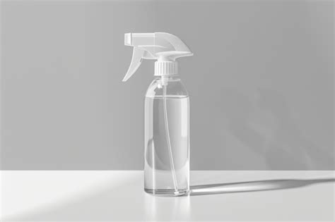 Clear Plastic Spray Mockup Bottle Shaker Tin Premium Ai Generated Image