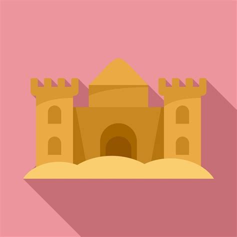 Icono De Castillo De Arena Grande Ilustraci N Plana Del Icono De Vector