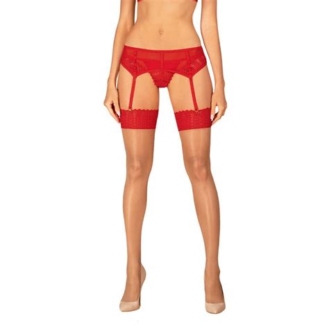 Bas Ingridia Red Obsessive Lingerie