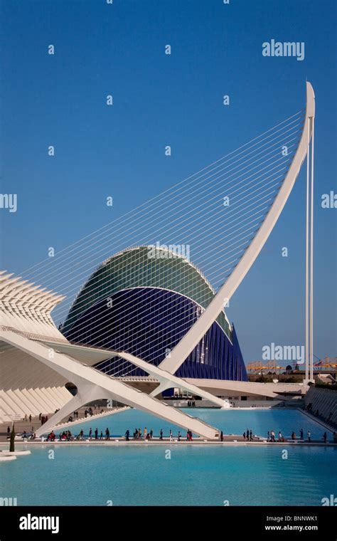 Valencia Spain Calatrava Building Construction Architecture Modern City