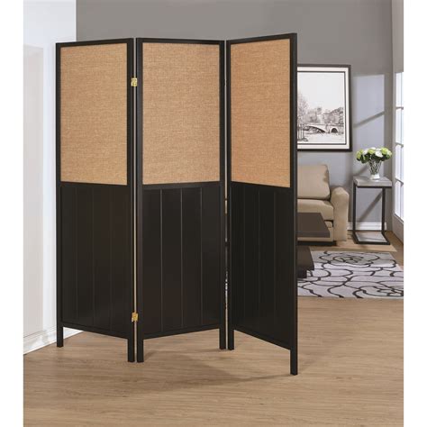 Coaster Folding Screens 902624 Three Panel Folding Screen With Woven