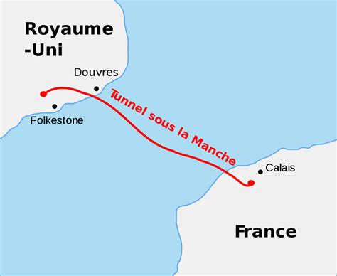 Eurotunnel Route Map