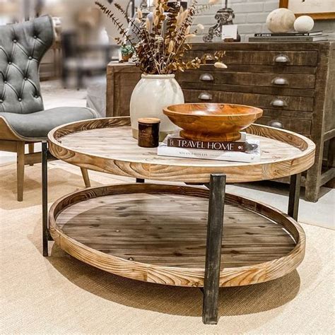 Rustic Two Tier Round Coffee Table Artofit