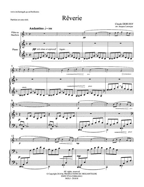 Rêverie (Debussy, Claude) - IMSLP: Free Sheet Music PDF Download