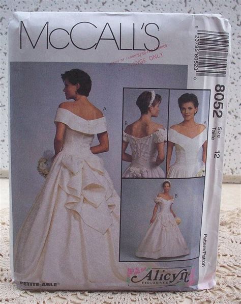 An Image Of A Woman S Wedding Dress Sewing Pattern On The Cover Of A