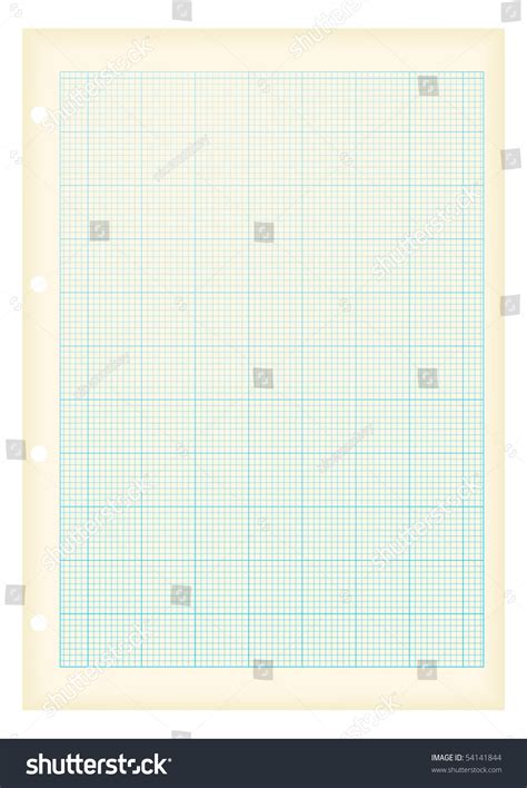 Blue Grid Graph Paper Ideal Maths Background With Grunge Effect Stock