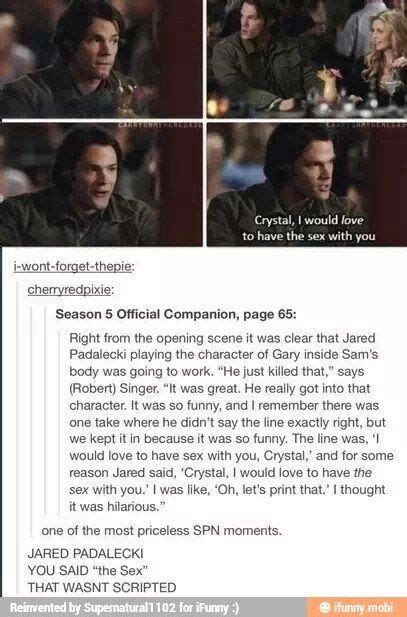 The Sex Supernatural Supernatural Funny Supernatural Fandom