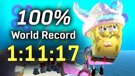 SpongeBob SquarePants Battle For Bikini Bottom 100 Speedrun World Record 1 11 17 YouTube
