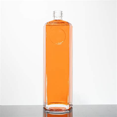Square Glass Liquor Bottles 500ml 700ml 750ml Custom Glass Bottles For