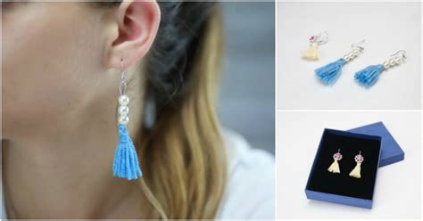 How To Make Yarn Tassel Earrings Diy And Crafts