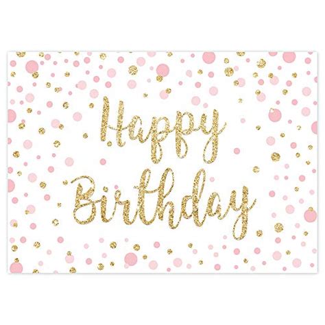 Buy Funnytree X Ft Pink Gold Happy Birthday Backdrop St Sweet Th