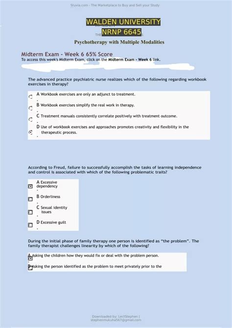 Nrnp Week Midterm Exam Newest Questions And Answers