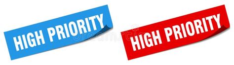 High Priority Sticker Stock Vector Illustration Of Background