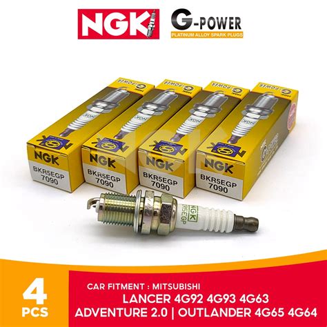 NGK 4Pcs BKR5EGP G Power Platinum Spark Plug For Mitsubishi Lancer 1 6