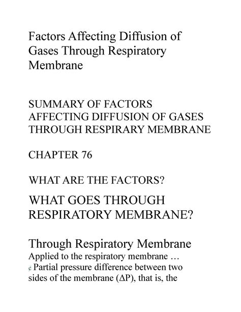 Factors Affecting Diffusion - 02 - Factors Affecting Diffusion of Gases ...