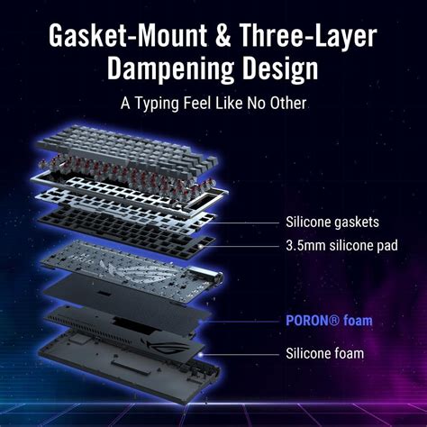 ASUS ROG Azoth Wireless Custom Gaming Keyboard Hot Swap