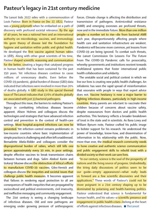 Eric Topol On Twitter 200 Years After The Birth Of Louis Pasteur The