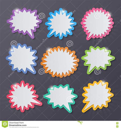 Starburst Speech Bubbles Stock Vector Illustration Of Infographics