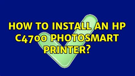 Ubuntu How To Install An Hp C4700 Photosmart Printer Youtube