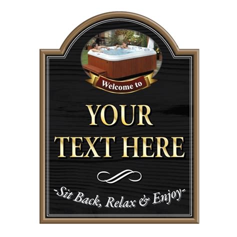 Jaf Graphics Garden Jacuzzi Sign Hot Tub Sign