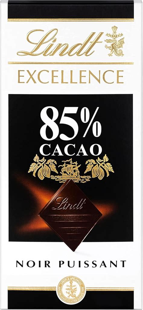 Lindt Tablette Cacao Excellence Chocolat Noir G Amazon