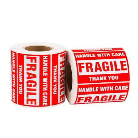 Fragile Stickers 1 Roll 500 2×3 Fragile Label Sticker Handle With Care Mailing Dorilocos