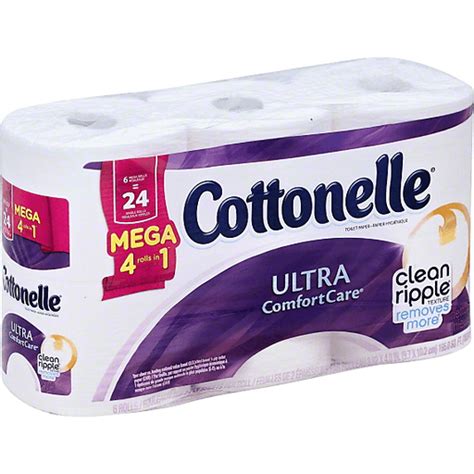 Cottonelle Ultra Comfort Care Toilet Paper, Bath Tissue, 6 Mega Toilet Paper Rolls | Napkins ...