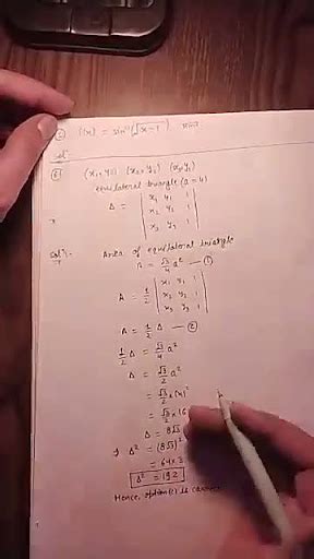 Let A X1 Y1 B X2 Y2 And C X3 Y3 Be Vertices Of An Equilateral Tr